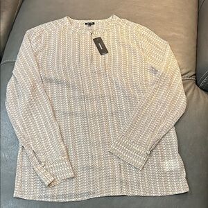 Express Sheer Long Sleeve Blouse. NWT. Size L.